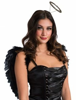 Spirit Halloween Rhinestone Fallen Angel Halo Headband