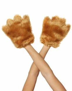 Spirit Halloween Brown Faux Fur Animal Paws