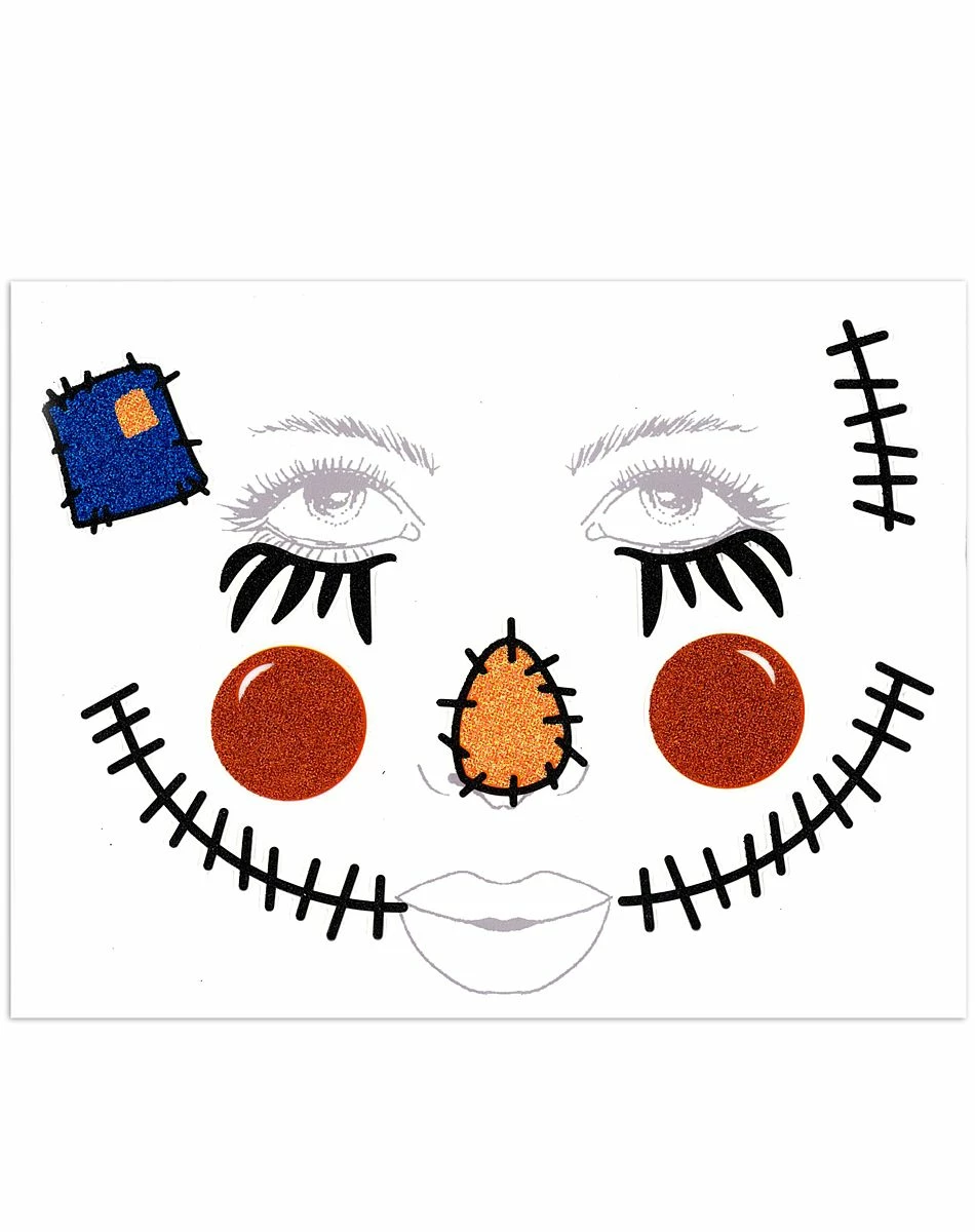Spirit Halloween Scarecrow Face Decal 1 Spirit Halloween Scarecrow Face Decal
