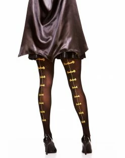 Spirit Halloween Batman Gold Backseam Tights - DC Comics