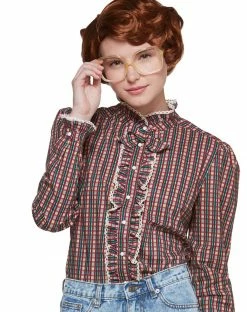 Spirit Halloween Adult Ruffle Barb Shirt - Stranger Things