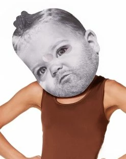 Spirit Halloween Bearded Baby Half Mask -Halloween ACCESSORIES store 01383033 c