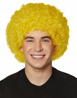 Spirit Halloween Yellow Curly Wig