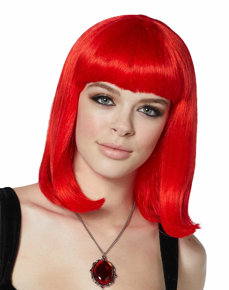 Spirit Halloween Red Pageboy Wig 1 Spirit Halloween Red Pageboy Wig
