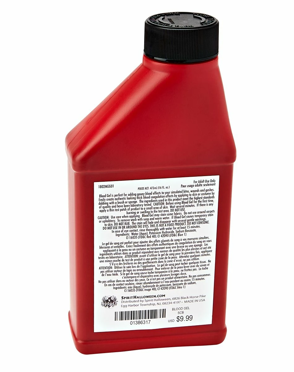 Spirit Halloween Blood Gel Pint Bottle 16 oz. 2 Spirit Halloween Blood Gel Pint Bottle 16 oz. - Image 2