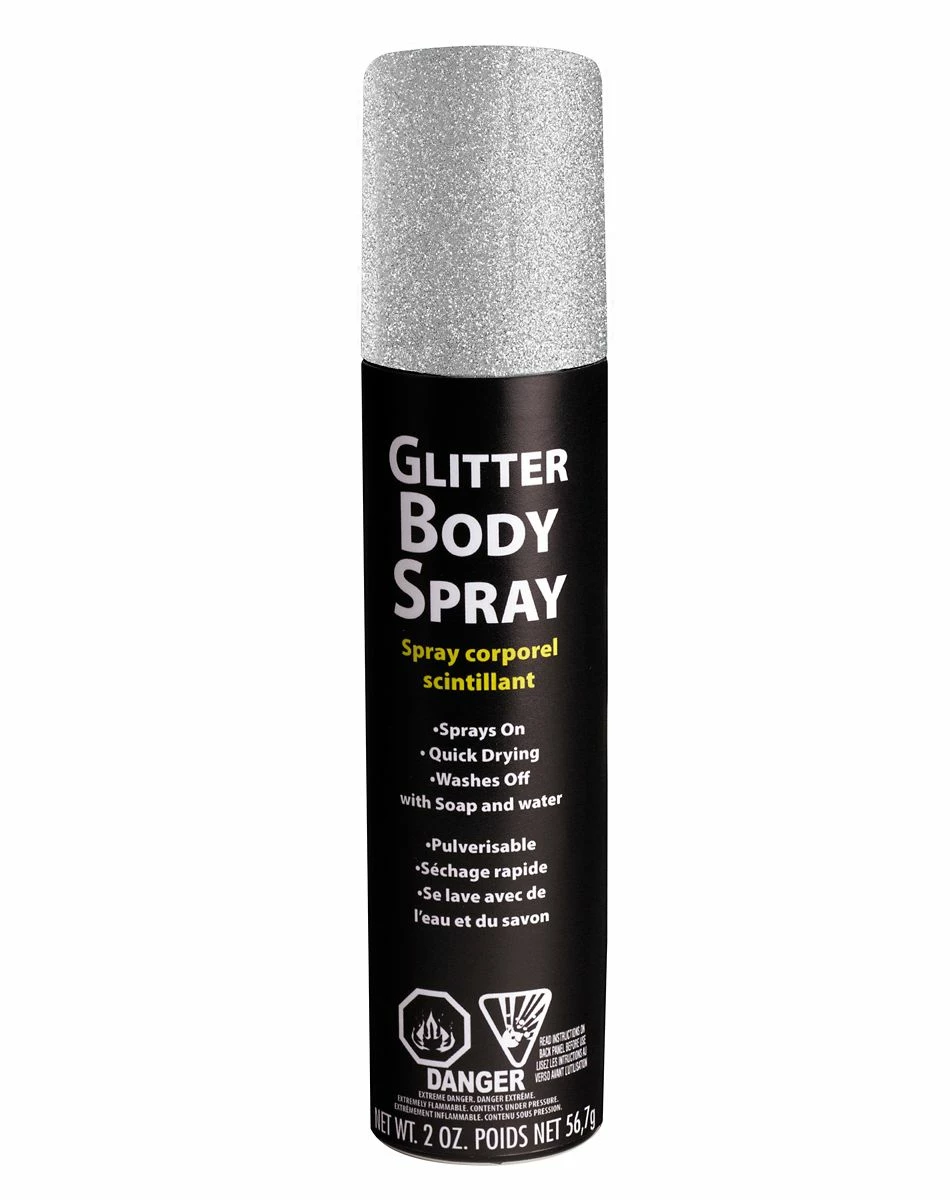Spirit Halloween Silver Glitter Body Spray 1 Spirit Halloween Silver Glitter Body Spray