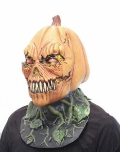 Spirit Halloween Possessed Pumpkin Full Mask -Halloween ACCESSORIES store 01390087 c