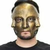 Spirit Halloween Goldtone Threefold Half Mask