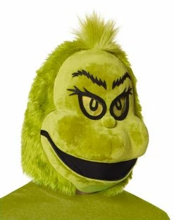 Spirit Halloween Moving Mouth The Grinch Full Mask - Dr. Seuss -Halloween ACCESSORIES store 01391499 c