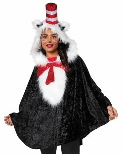 Spirit Halloween Cat In The Hat Poncho - Dr. Seuss -Halloween ACCESSORIES store 01392679 b