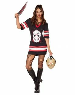 Spirit Halloween Adult Jason Voorhees Hockey Dress – Friday the 13th -Halloween ACCESSORIES store 01392695 b