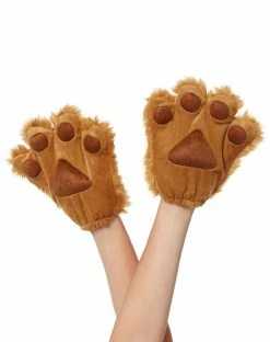Spirit Halloween Kids Fuzzy Brown Paws -Halloween ACCESSORIES store 01394998 c