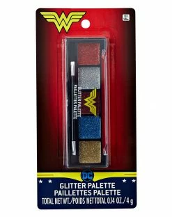 Spirit Halloween Wonder Woman Glitter Palette - DC Comics -Halloween ACCESSORIES store 01395565 c