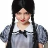 Spirit Halloween Kids Black Braided Wig