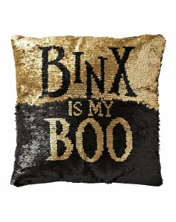 Spirit Halloween Reversible Sequined Binx Pillow - Hocus Pocus 5 Spirit Halloween Reversible Sequined Binx Pillow - Hocus Pocus -Halloween ACCESSORIES store 01398577 c