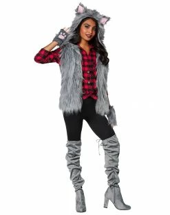 Spirit Halloween Adult Faux Fur Wolf Vest 6 Spirit Halloween Adult Faux Fur Wolf Vest -Halloween ACCESSORIES store 01401173 c
