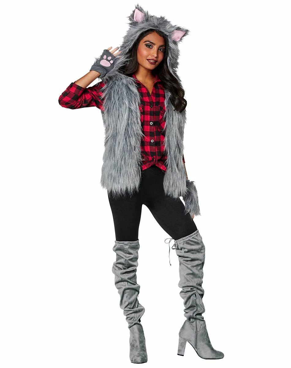Spirit Halloween Adult Faux Fur Wolf Vest 3 Spirit Halloween Adult Faux Fur Wolf Vest - Image 3