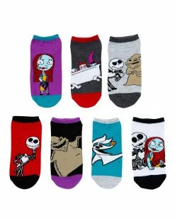 Spirit Halloween The Nightmare Before Christmas Ankle Socks - 7 Pair