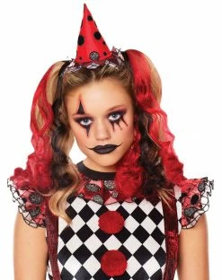 Spirit Halloween Red and Black Curly Clips Hair Extensions