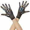 Spirit Halloween Holographic Skeleton Fishnet Gloves
