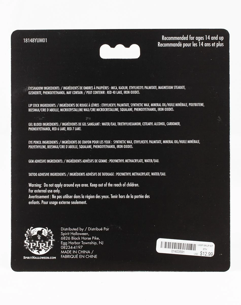 Spirit Halloween Vampire Makeup Kit 3 Spirit Halloween Vampire Makeup Kit - Image 3