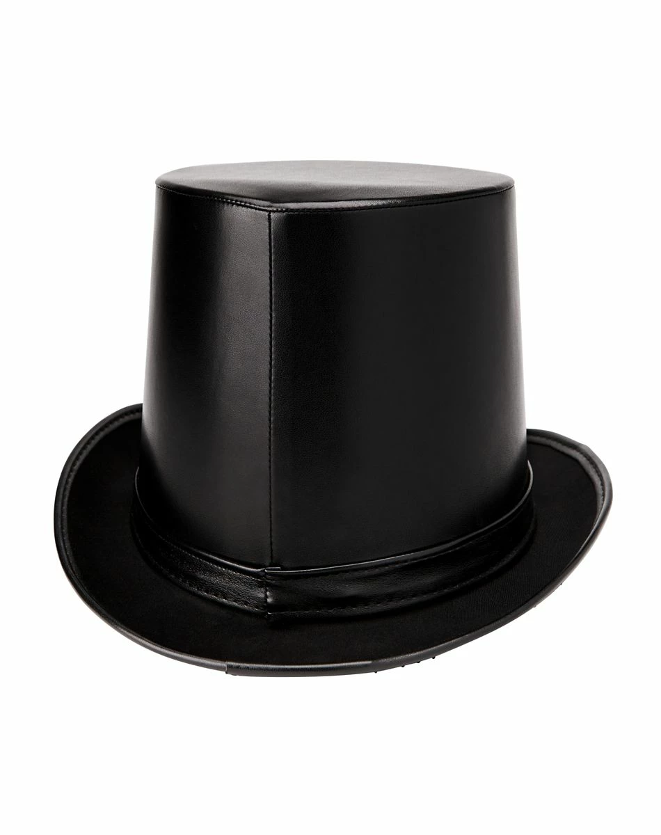 Spirit Halloween Vampire Faux Leather Top Hat 3 Spirit Halloween Vampire Faux Leather Top Hat - Image 3