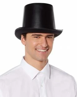 Spirit Halloween Vampire Faux Leather Top Hat 7 Spirit Halloween Vampire Faux Leather Top Hat -Halloween ACCESSORIES store 01404029 d