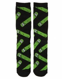 Spirit Halloween Pickle Rick Crew Socks - Rick and Morty