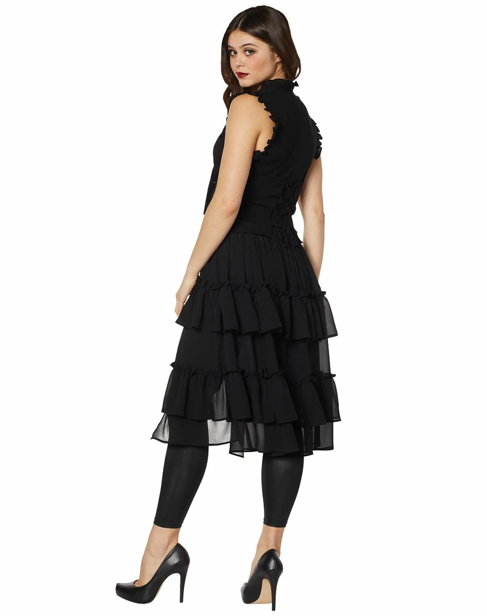 Spirit Halloween Black Ruffled Vest 2 Spirit Halloween Black Ruffled Vest - Image 2