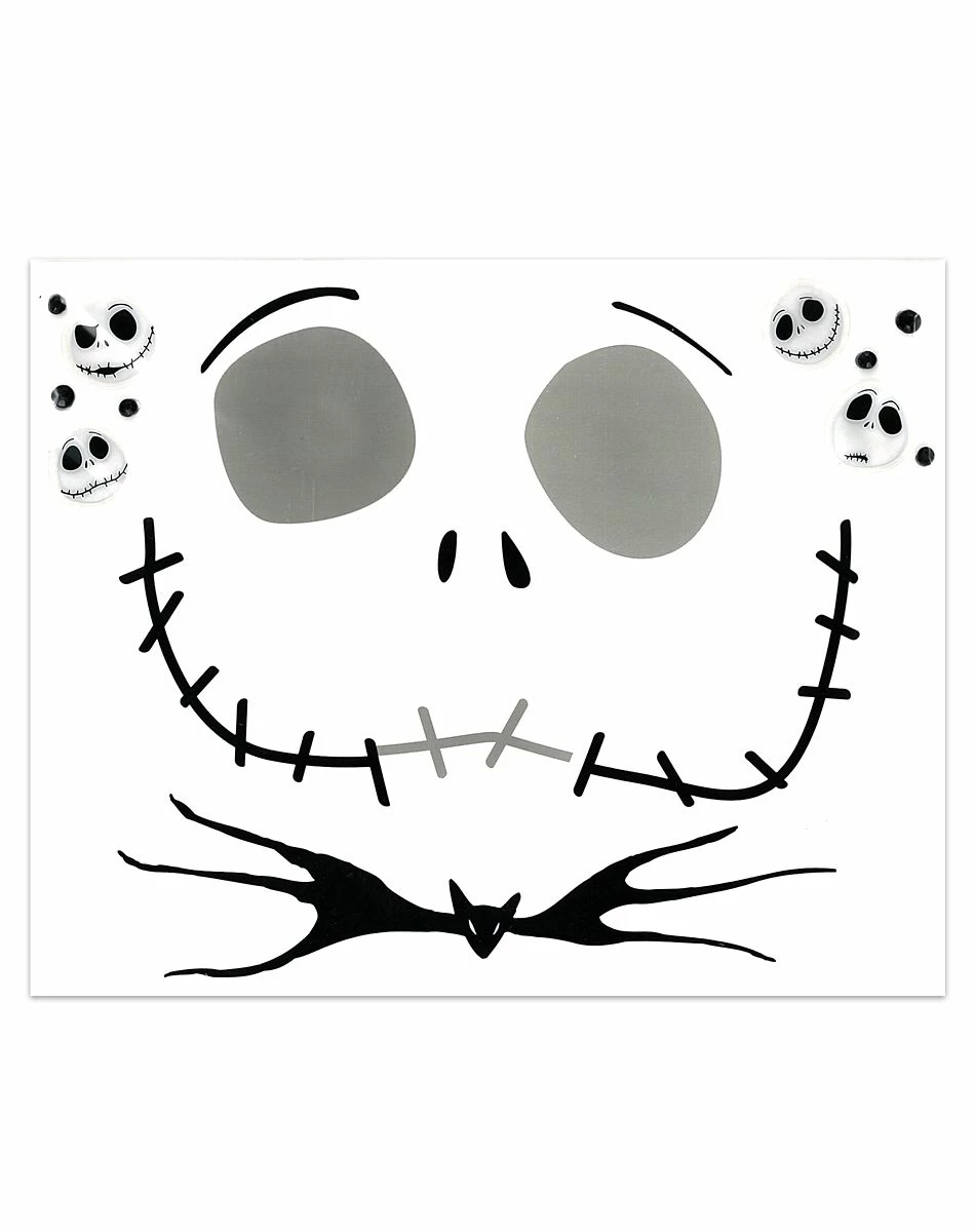 Spirit Halloween Kids Jack Skellington Face Decal - The Nightmare Before Christmas 1 Spirit Halloween Kids Jack Skellington Face Decal - The Nightmare Before Christmas