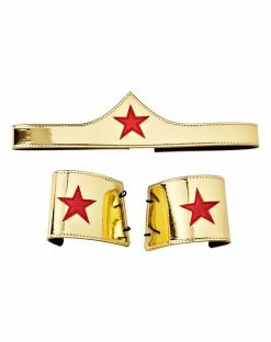 Spirit Halloween Adult Wonder Woman Tiara Gauntlet Set - DC Comics