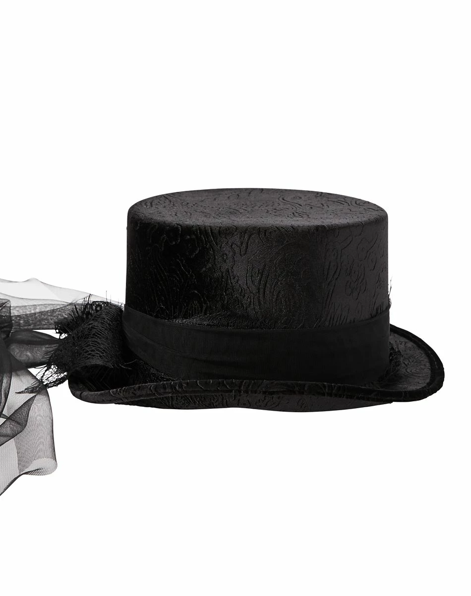 Spirit Halloween Vampire Lace Top Hat 4 Spirit Halloween Vampire Lace Top Hat - Image 4