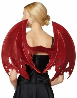 Spirit Halloween Red Glitter Devil Wings
