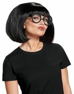 Spirit Halloween Edna Mode Wig and Glasses - The Incredibles