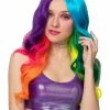 Spirit Halloween Neon Rainbow Curls Wig