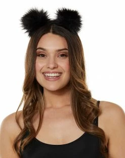 Spirit Halloween Faux Fur Pom Headband -Halloween ACCESSORIES store 01425461 b
