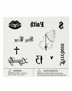 Spirit Halloween Faith Temporary Face Tattoos -Halloween ACCESSORIES store 01427343 c