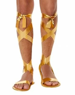 Spirit Halloween Gold Roman Sandals