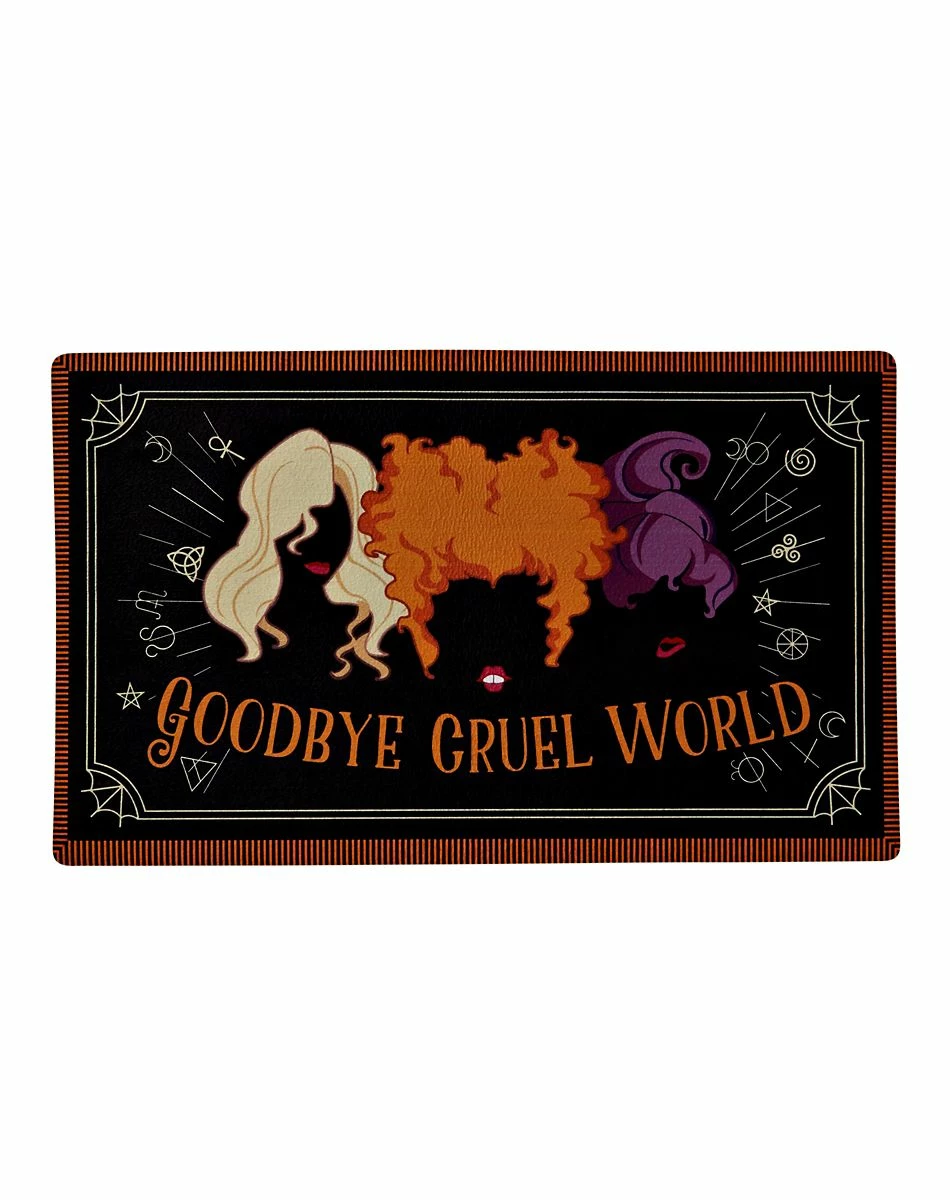 Spirit Halloween Goodbye Cruel World Doormat - Hocus Pocus 1 Spirit Halloween Goodbye Cruel World Doormat - Hocus Pocus