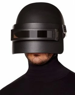 Spirit Halloween Black Helmet With Eye Shield -Halloween ACCESSORIES store 01428093 c