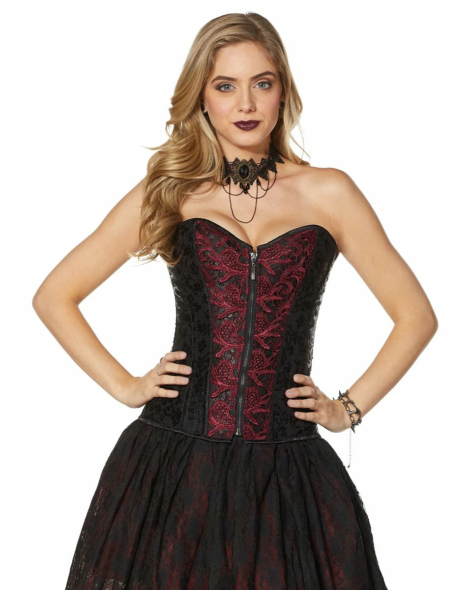 Spirit Halloween Adult Vampire Lace Corset 1 Spirit Halloween Adult Vampire Lace Corset