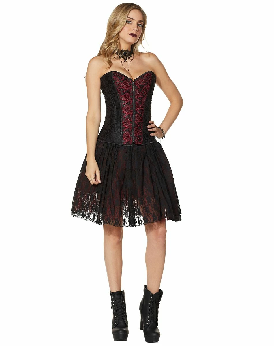Spirit Halloween Adult Vampire Lace Corset 3 Spirit Halloween Adult Vampire Lace Corset - Image 3