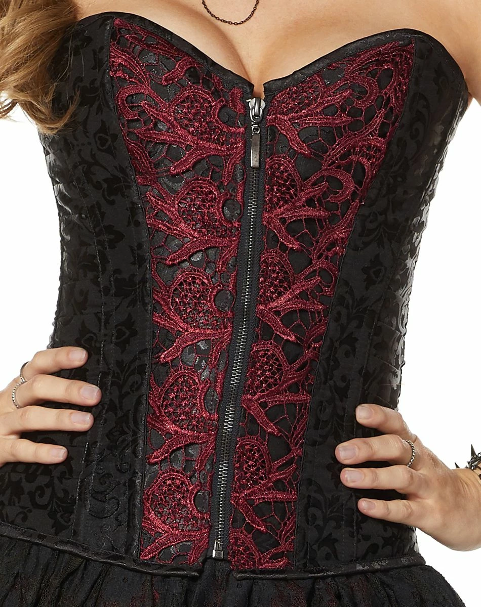 Spirit Halloween Adult Vampire Lace Corset 4 Spirit Halloween Adult Vampire Lace Corset - Image 4
