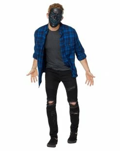 Spirit Halloween Black and Blue EL Wire Half Mask 5 Spirit Halloween Black and Blue EL Wire Half Mask -Halloween ACCESSORIES store 01429216 c