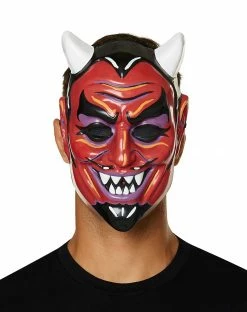 Spirit Halloween Vintage Devil Half Mask