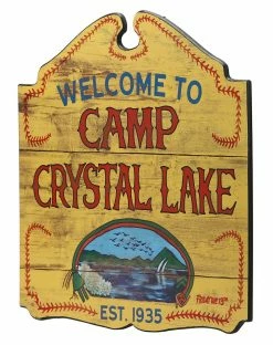 Spirit Halloween Welcome to Camp Crystal Lake Sign - Friday the 13th -Halloween ACCESSORIES store 01429760 c