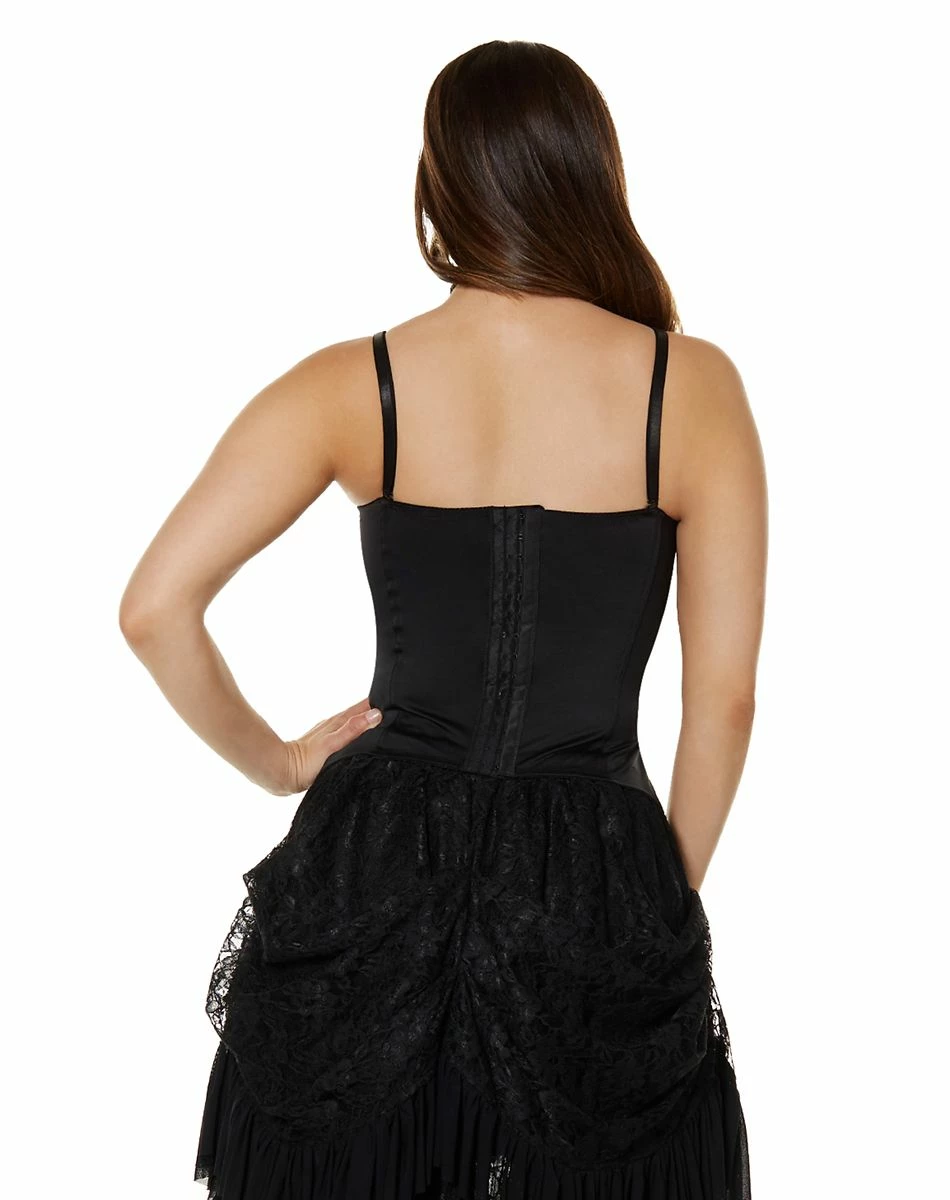 Spirit Halloween Black Beaded Lace Corset 2 Spirit Halloween Black Beaded Lace Corset - Image 2