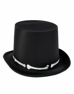 Spirit Halloween Black Skeleton Top Hat - Deluxe
