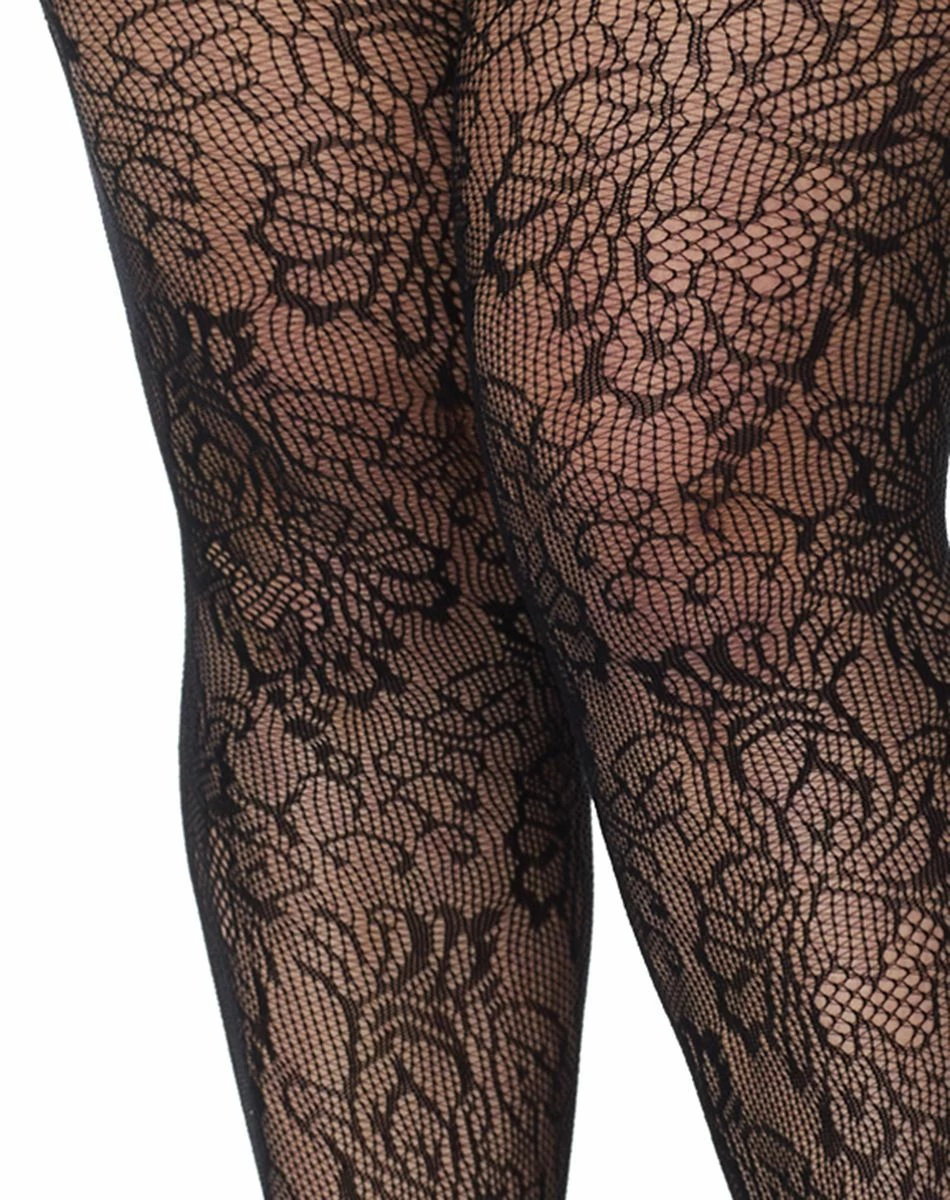 Spirit Halloween Black Gothic Vampire Tights 3 Spirit Halloween Black Gothic Vampire Tights - Image 3