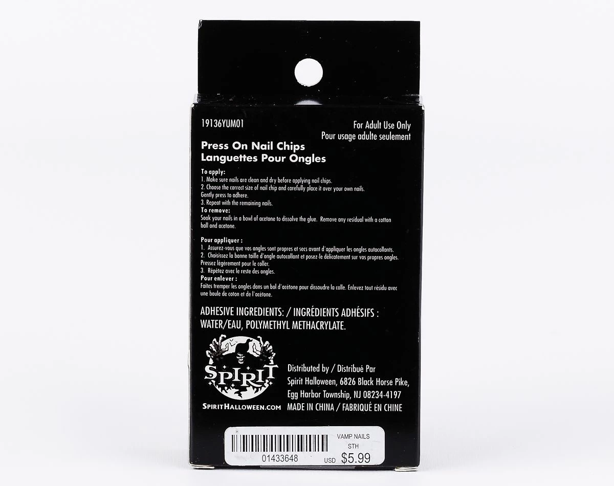 Spirit Halloween Vampire Nails 2 Spirit Halloween Vampire Nails - Image 2